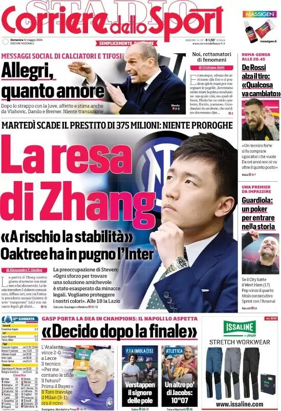 روزنامه کوریره| تسلیم ژانگ روزنامه کوریره| تسلیم ژانگ