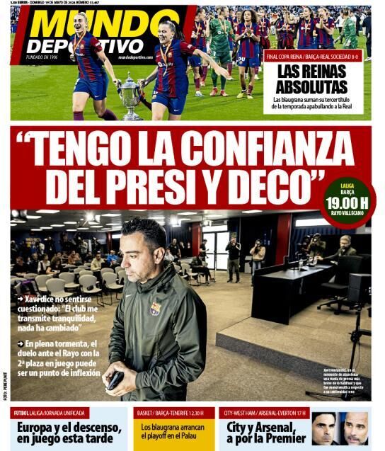 روزنامه موندو| من اعتماد رئیس و دکو را دارم روزنامه موندو| من اعتماد رئیس و دکو را دارم