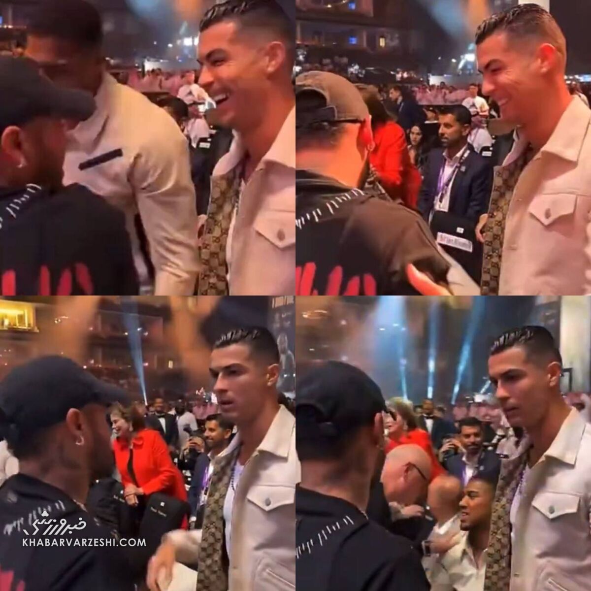 عکس| ملاقات صمیمانه رونالدو و نیمار در عربستان