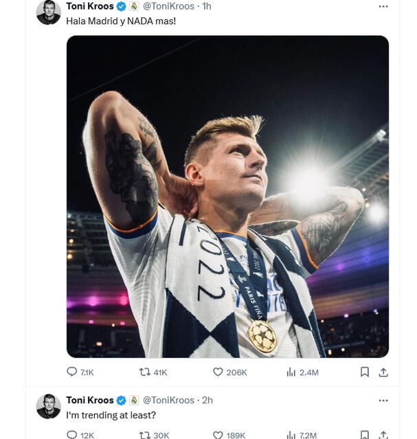 عکس| شوخی بامزه تونی کروس با خداحافظیاش از فوتبال