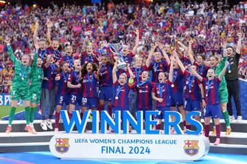 دختران بارسلونا باز هم بر بام اروپا/ قهرمانی با گلزنی برندگان توپ‌طلا