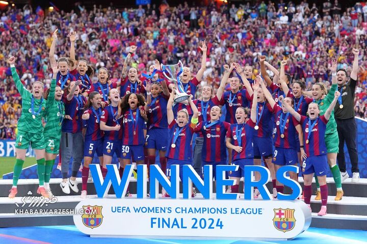 دختران بارسلونا باز هم بر بام اروپا/ قهرمانی با گلزنی برندگان توپ‌طلا