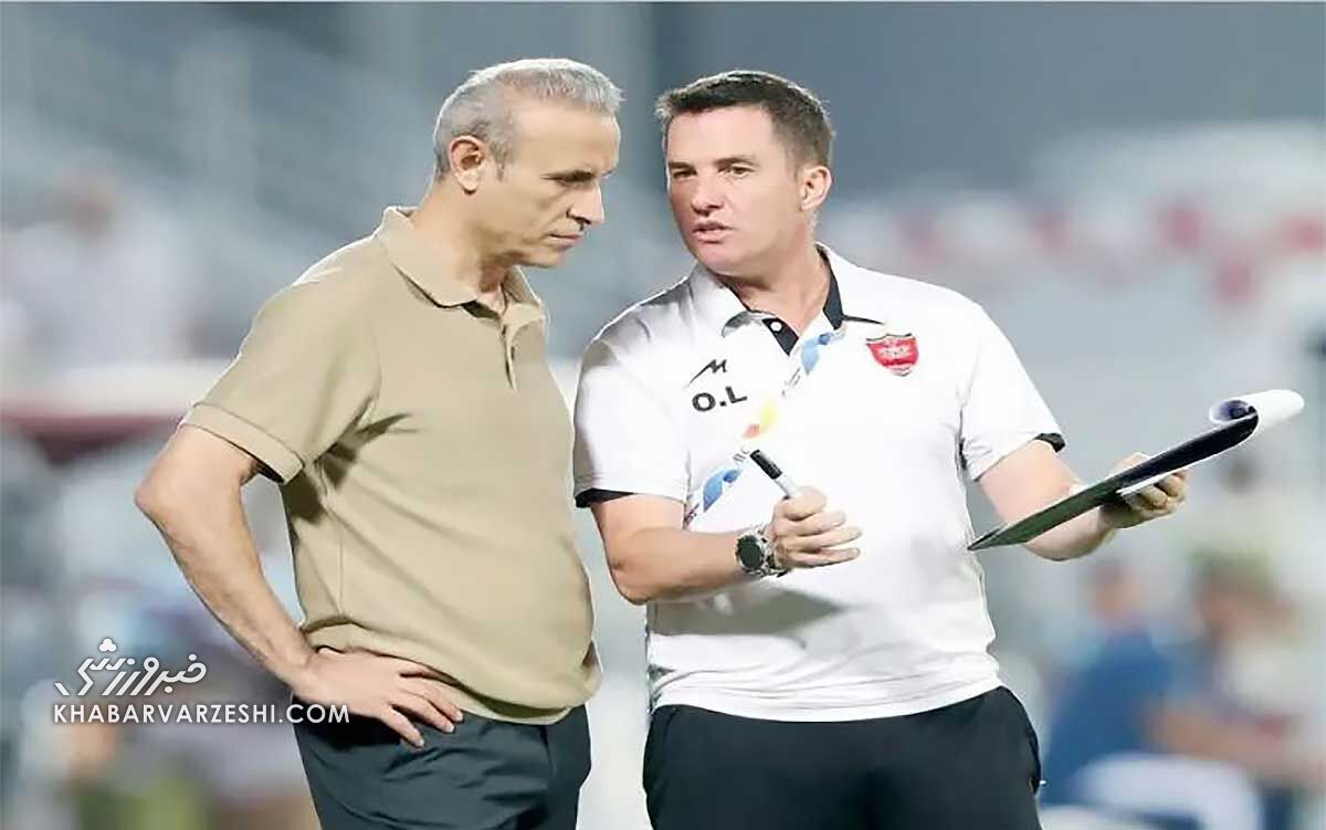 گلمحمدی و اوسمار ویرا در کنار زمین پرسپولیس