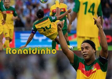 رونالدینیو هنوز تمام نشده؛ گل آکروباتیک شاعر فوتبال در ۴۴ سالگی!/ واکنش جالب بدل اسطوره برزیلی +ویدیو