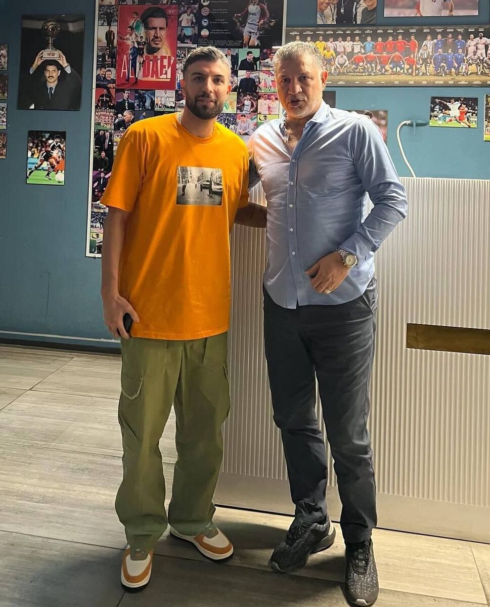 عکس| دیدار علی دایی با پسر کیروش!