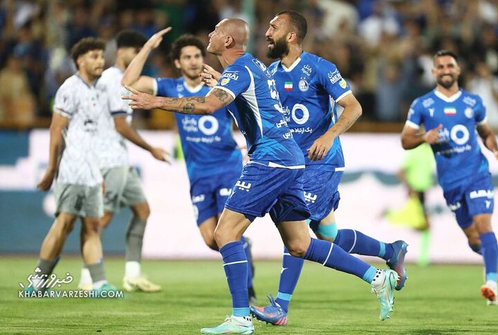 شادی گل روزبه چشمی؛ استقلال - گلگهر