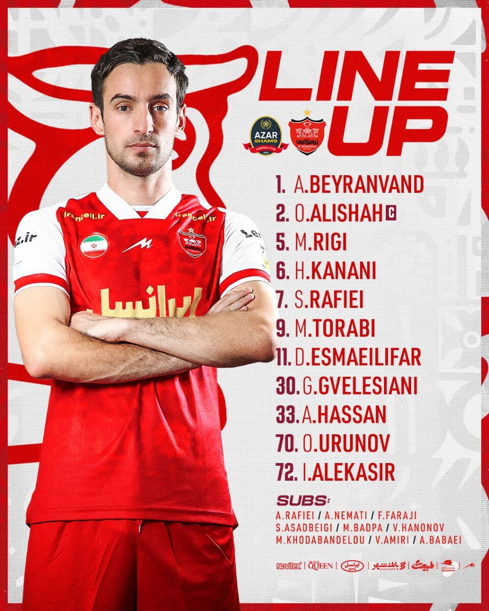 ترکیب پرسپولیس مقابل شمسآذر/ خبر خوش به اوسمار سرخها در بازی حساس