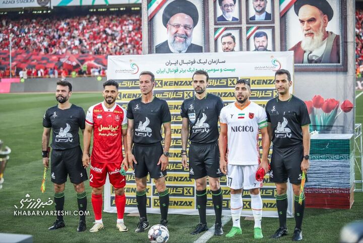 امید عالیشاه، حسن جعفری و امیر عرببراقی (داور)؛ پرسپولیس - مس رفسنجان