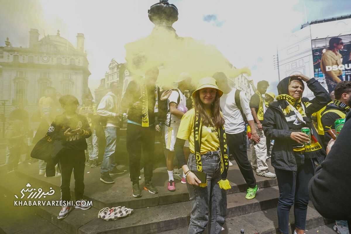 اطراف ومبلی چه خبر است؟ حال و هوای هواداران دورتموند و رئالمادرید در خیابانهای لندن +تصاویر