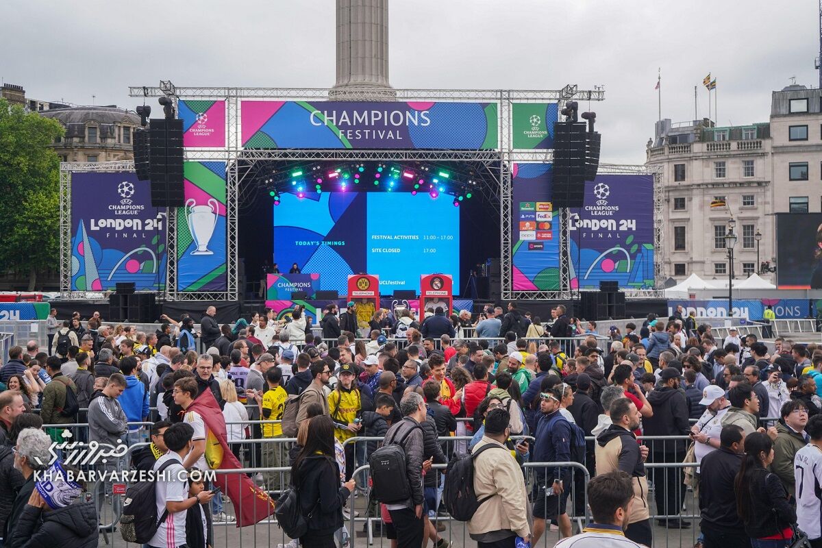 اطراف ومبلی چه خبر است؟ حال و هوای هواداران دورتموند و رئالمادرید در خیابانهای لندن +تصاویر