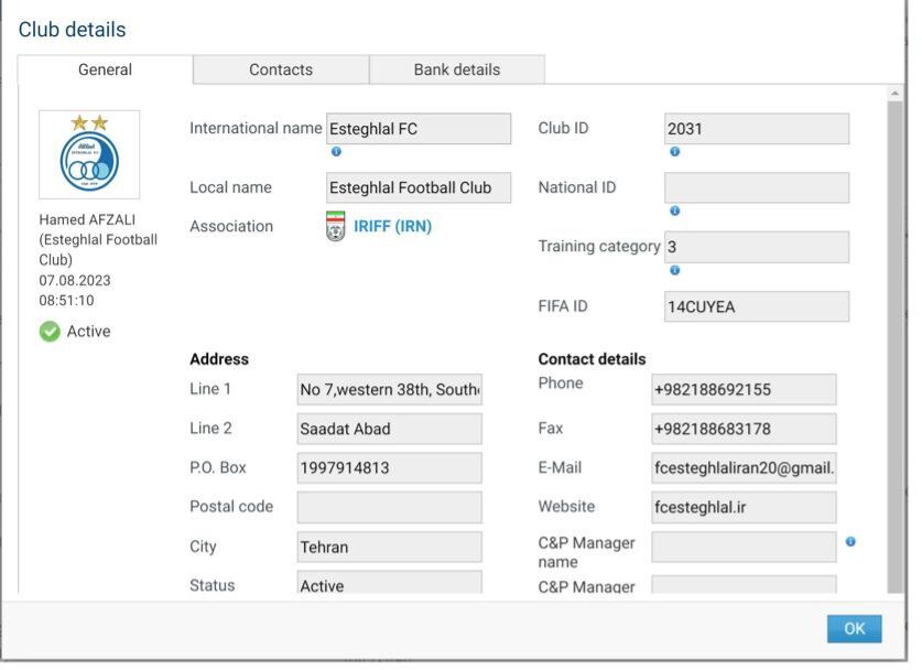 فوری| فیفا نامه زد؛ پنجره نقلوانتقالات استقلال باز شد +سند