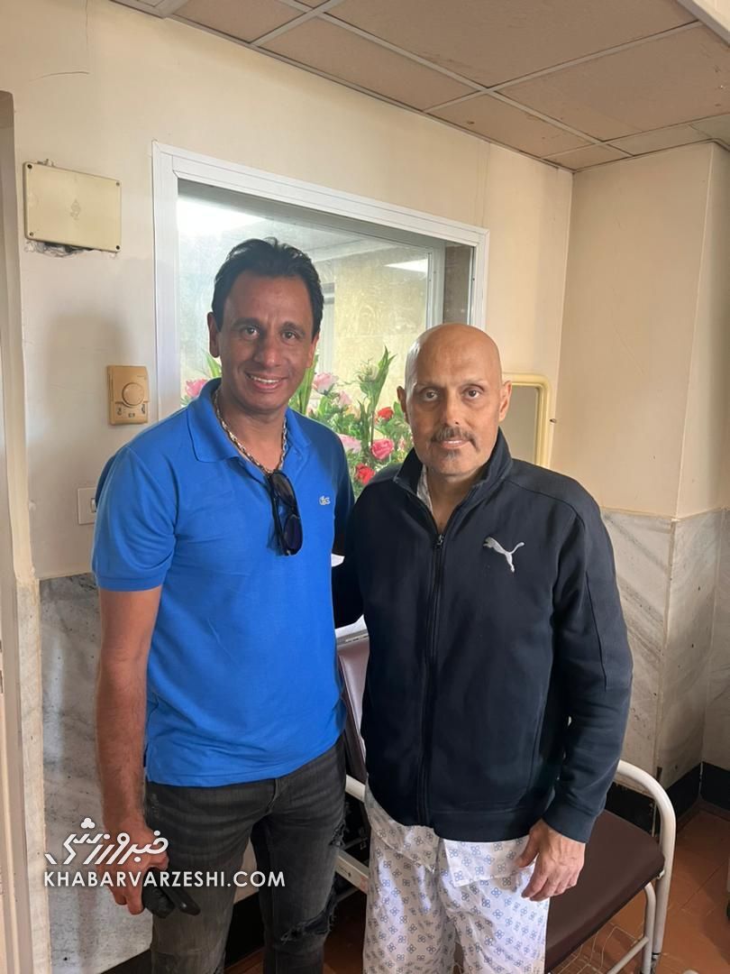 عیادت مدیران و بازیکنان قدیمی استقلال از علی چینی +تصاویر