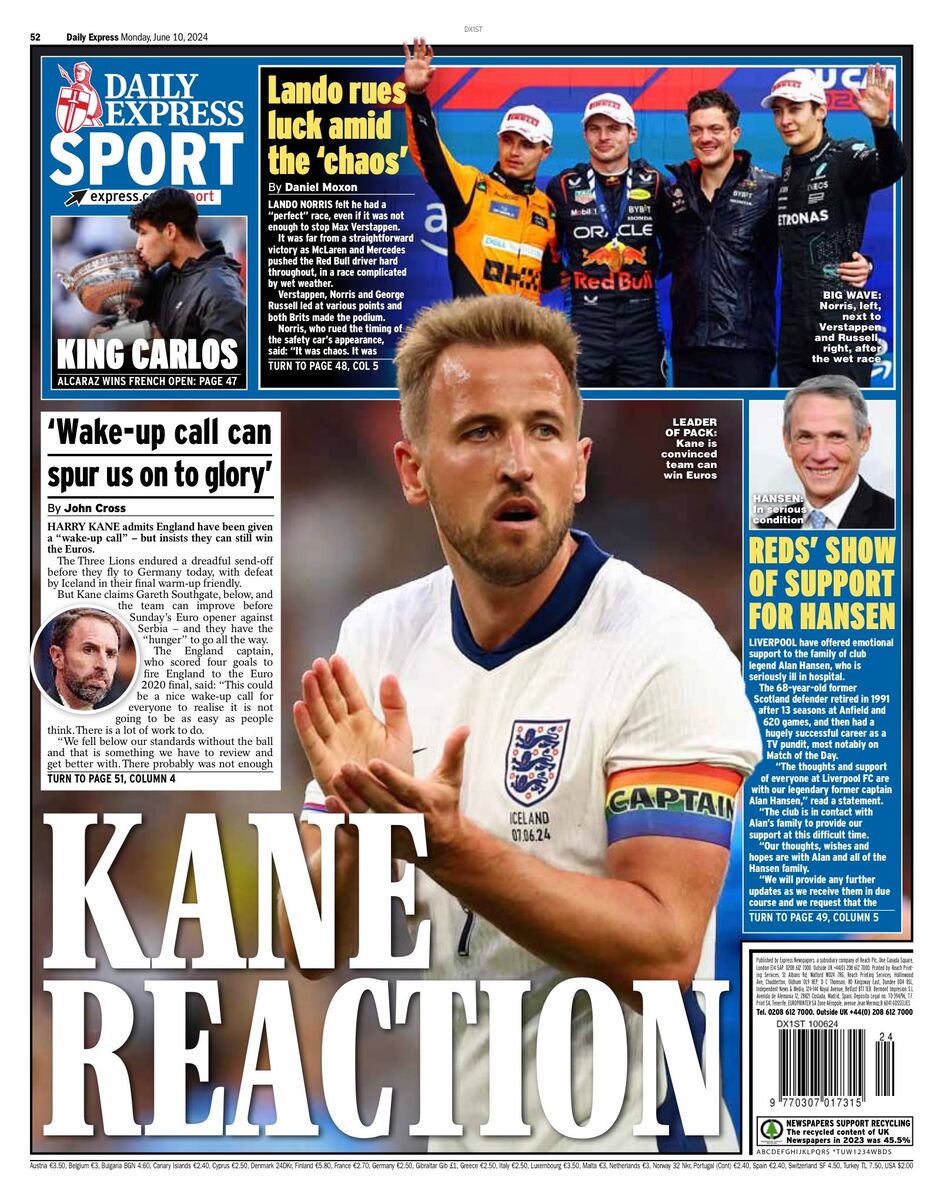 روزنامه اکسپرس| واکنش کین روزنامه اکسپرس| واکنش کین