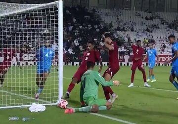 شکایت هندی‌ها به ناظر ایرانی AFC به‌خاطر این گل جنجالی قطر +ویدیو