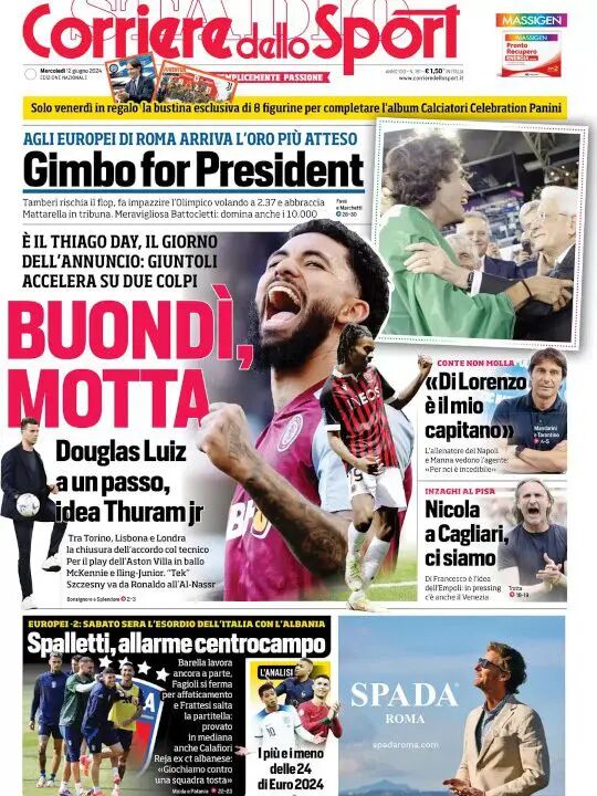 روزنامه کوریره| روز خوب، موتا روزنامه کوریره| روز خوب، موتا