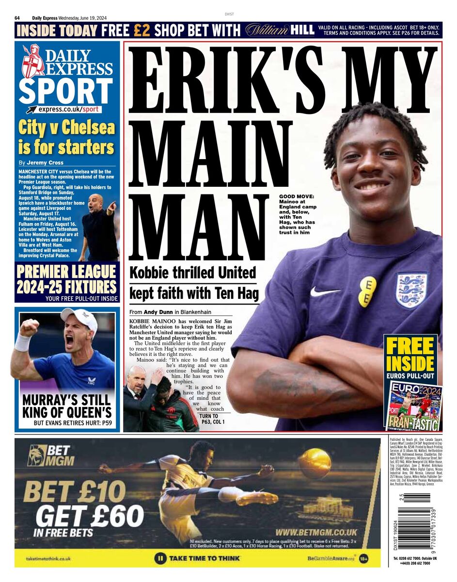 روزنامه اکسپرس| اریک مرد اصلی من است روزنامه اکسپرس| اریک مرد اصلی من است