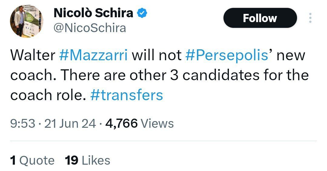 فوری| ماتزاری و پرسپولیس به بن بست رسیدند!