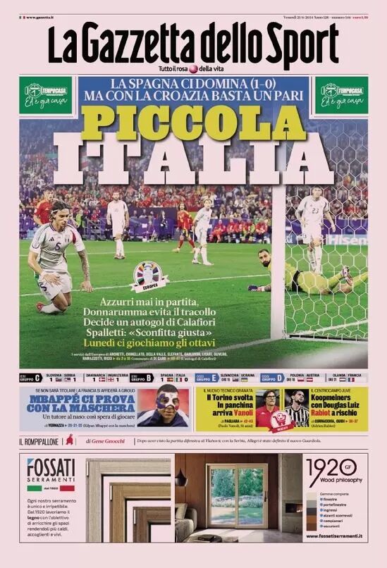 روزنامه گاتزتا| ایتالیای کوچک