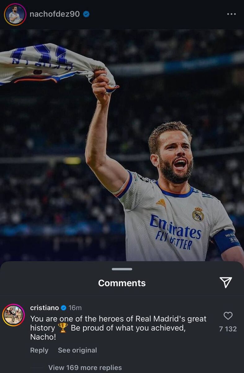 پیام کریستیانو رونالدو بعد از جدایی یک بازیکن رئال مادرید/ واکنش ستاره سابق به کامنت CR7 +عکس