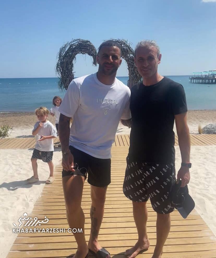 عکس| دیدار یحیی گلمحمدی با ستاره منچسترسیتی