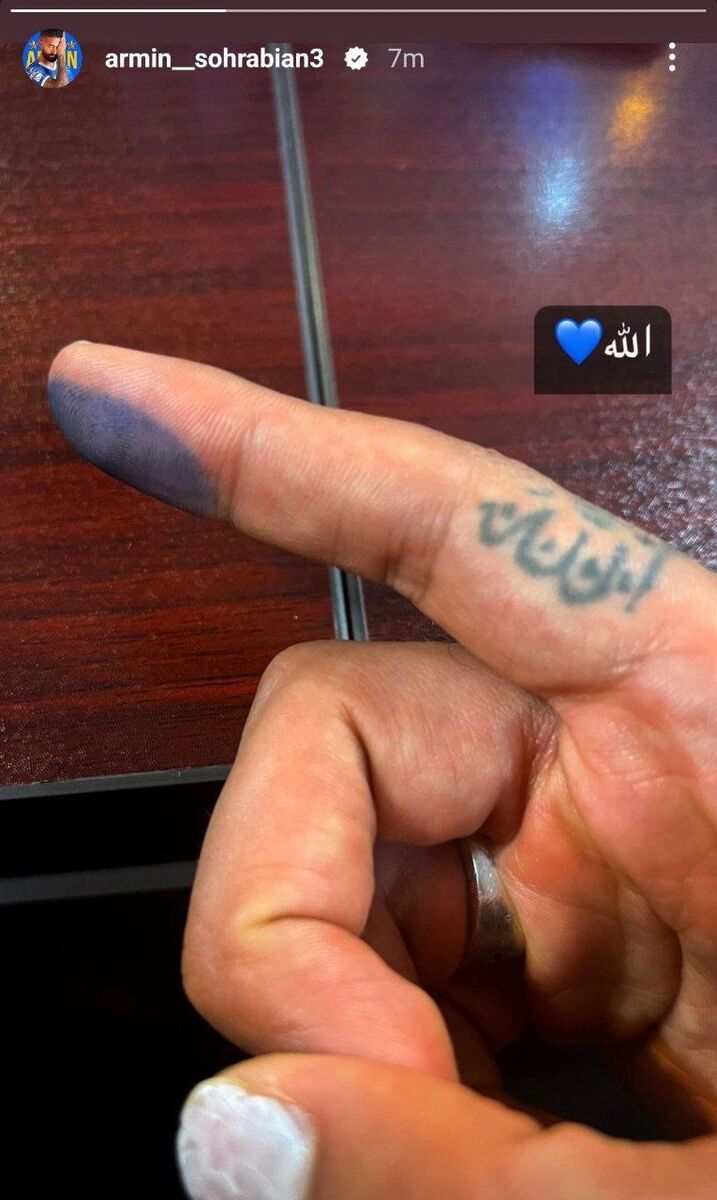 استوری معنادار برای هواداران استقلال/ قلب آبی در کنار خالکوبی خاص! +عکس