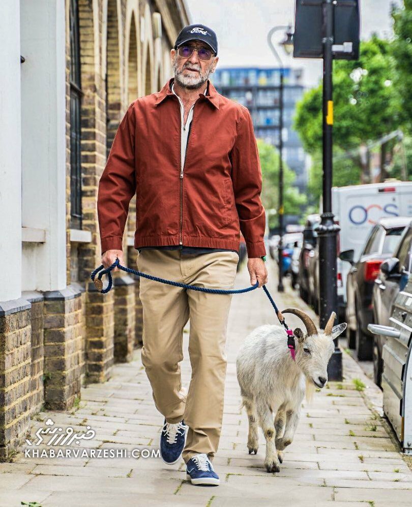 عکس| پیادهروی عاشقانه اسطوره قرمزها با یک بُز