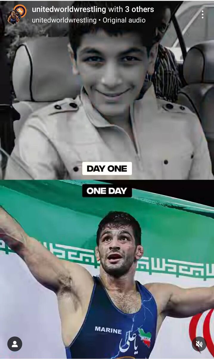 عکس زیر خاکی از حسن یزدانی/ سورپرایز اتحادیه جهانی کشتی برای پادشاه