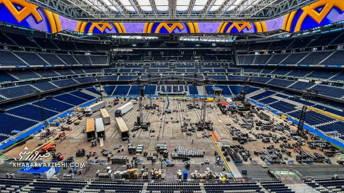 آمادهسازی سانتیاگو برنابئو برای رونمایی از امباپه +عکس