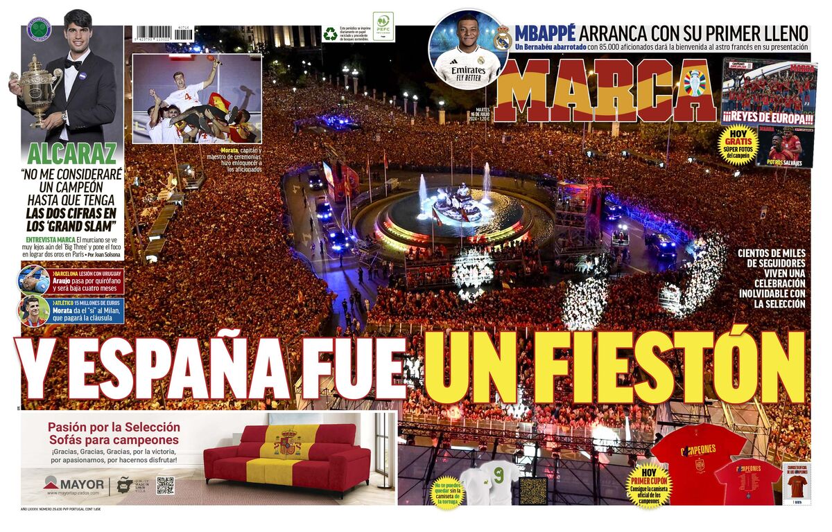 روزنامه مارکا| و اسپانیا مهمانی بود روزنامه مارکا| و اسپانیا مهمانی بود