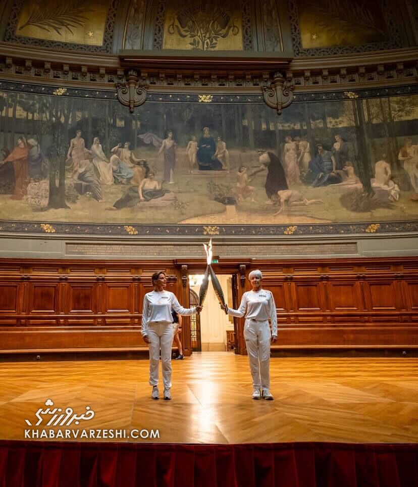 تصاویر| حرکت ماجراجویانه مشعل المپیک پاریس در فرانسه