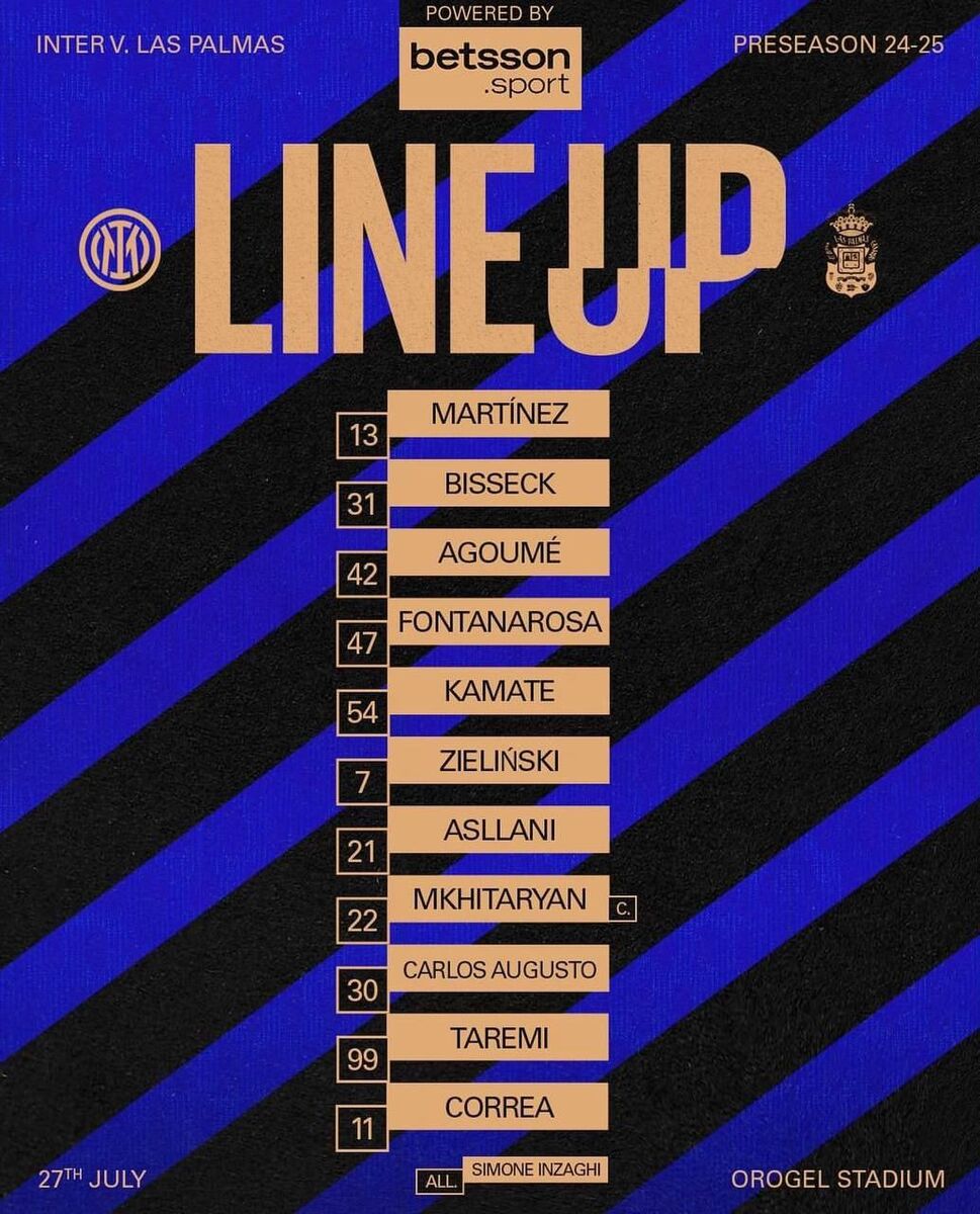 مهدی طارمی در ترکیب اصلی اینتر مقابل لاس پالماس