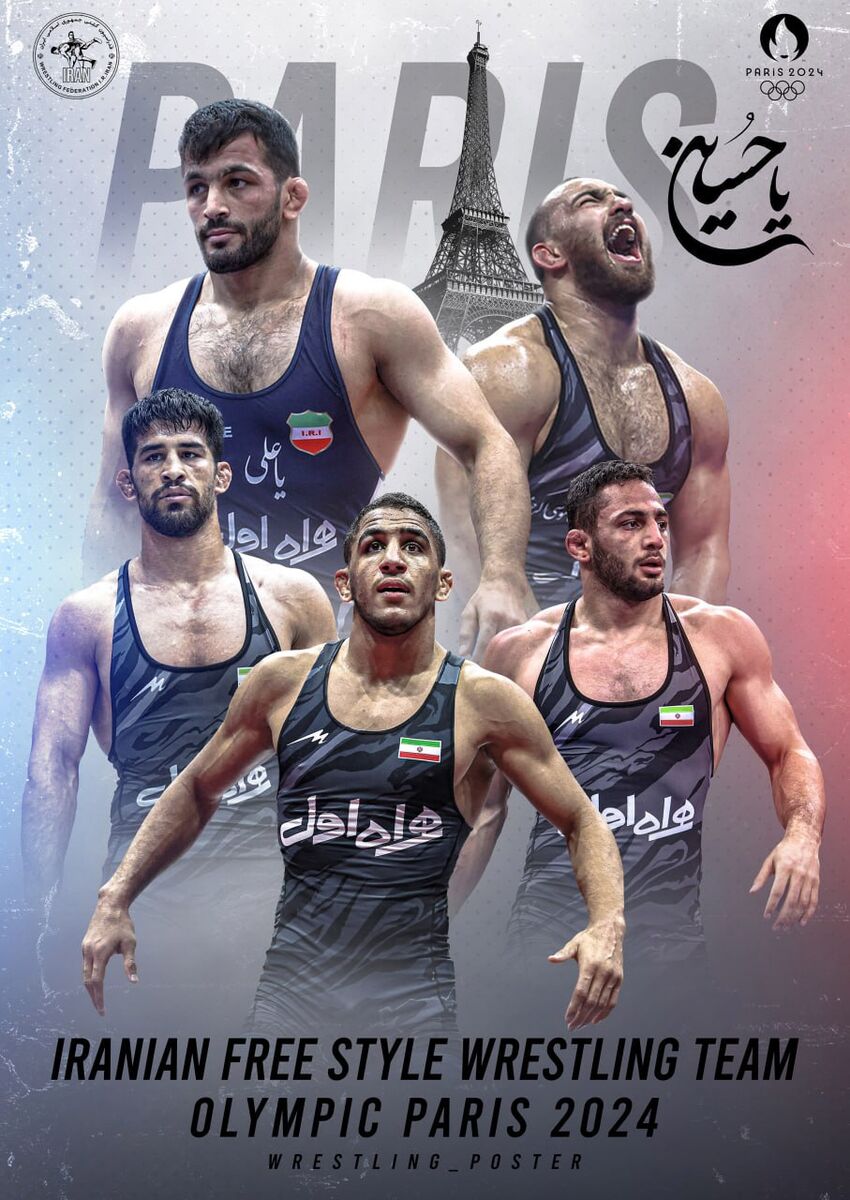 رونمایی از پوستر تیمهای ملی کشتی برای المپیک +عکس