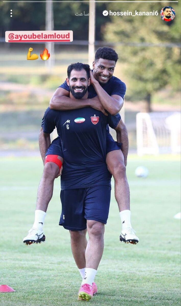 عکس جالب بازیکن خارجی پرسپولیس با ستاره ملیپوش