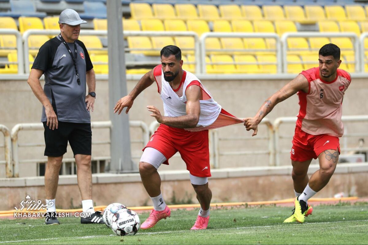 گاریدو اشک پرسپولیسیها را درآورد/ تمرین سنگین قرمزپوشان در گرمای تهران