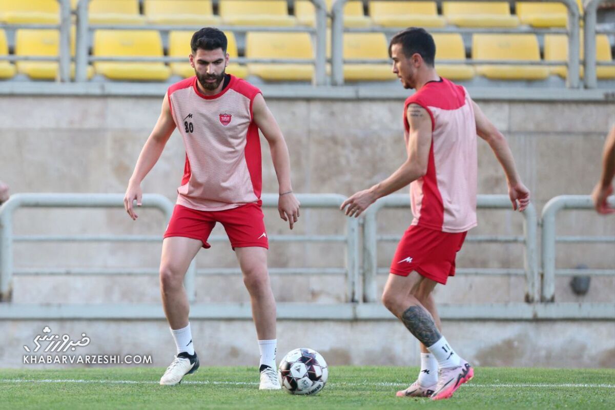 تمرین تاکتیکی سنگین بازیکنان پرسپولیس زیر نظر گاریدو +عکس