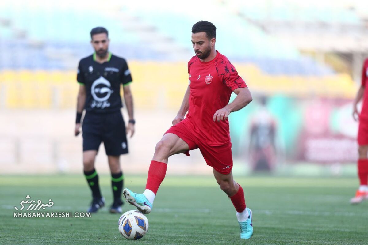 موتور خط حمله پرسپولیس مقابل نساجی روشن شد/ پیروزی سرخها با گلزنی علی و عیسی +عکس