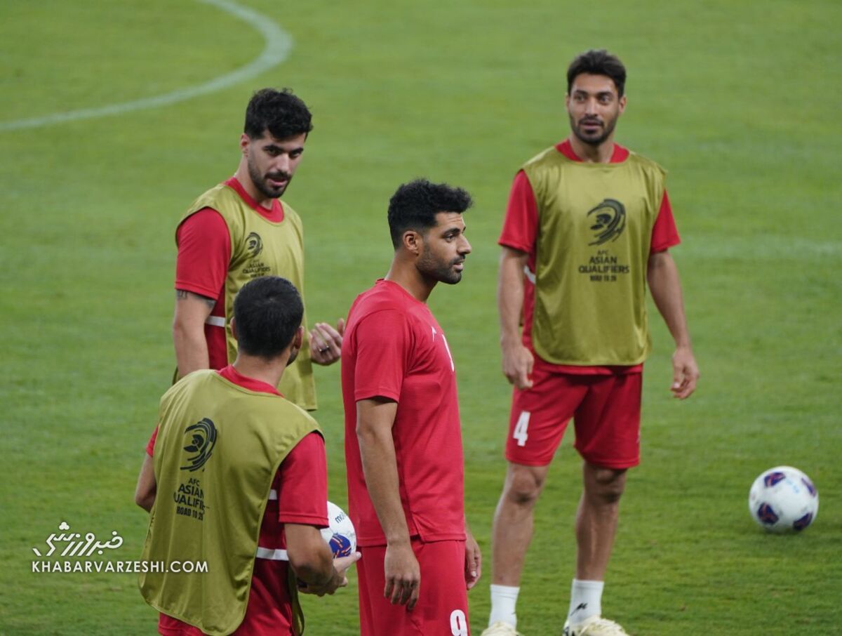 آخرین تمرین تیم ملی پیش از بازی با امارات/ قلعهنویی آخرین برنامههای تاکتیکی را گوشزد کرد +عکس