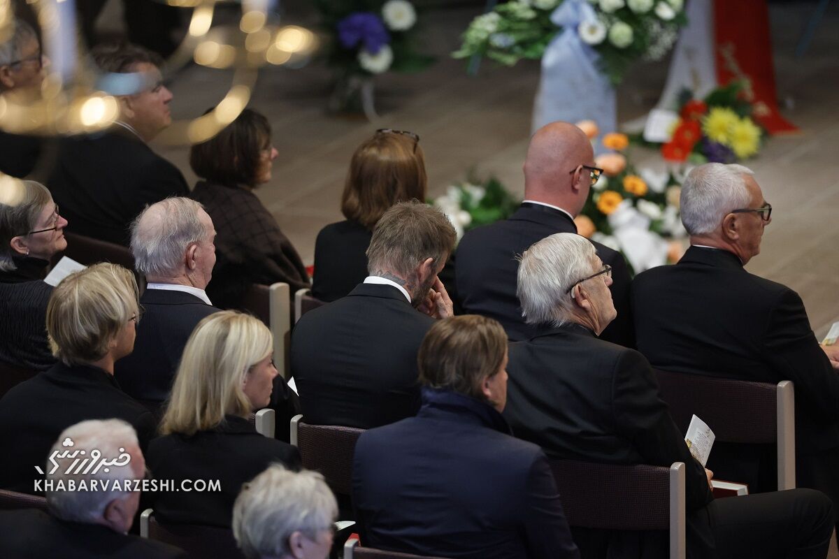 اشکهای دیوید بکام در مراسم خاکسپاری اسون گوران اریکسون +تصاویر