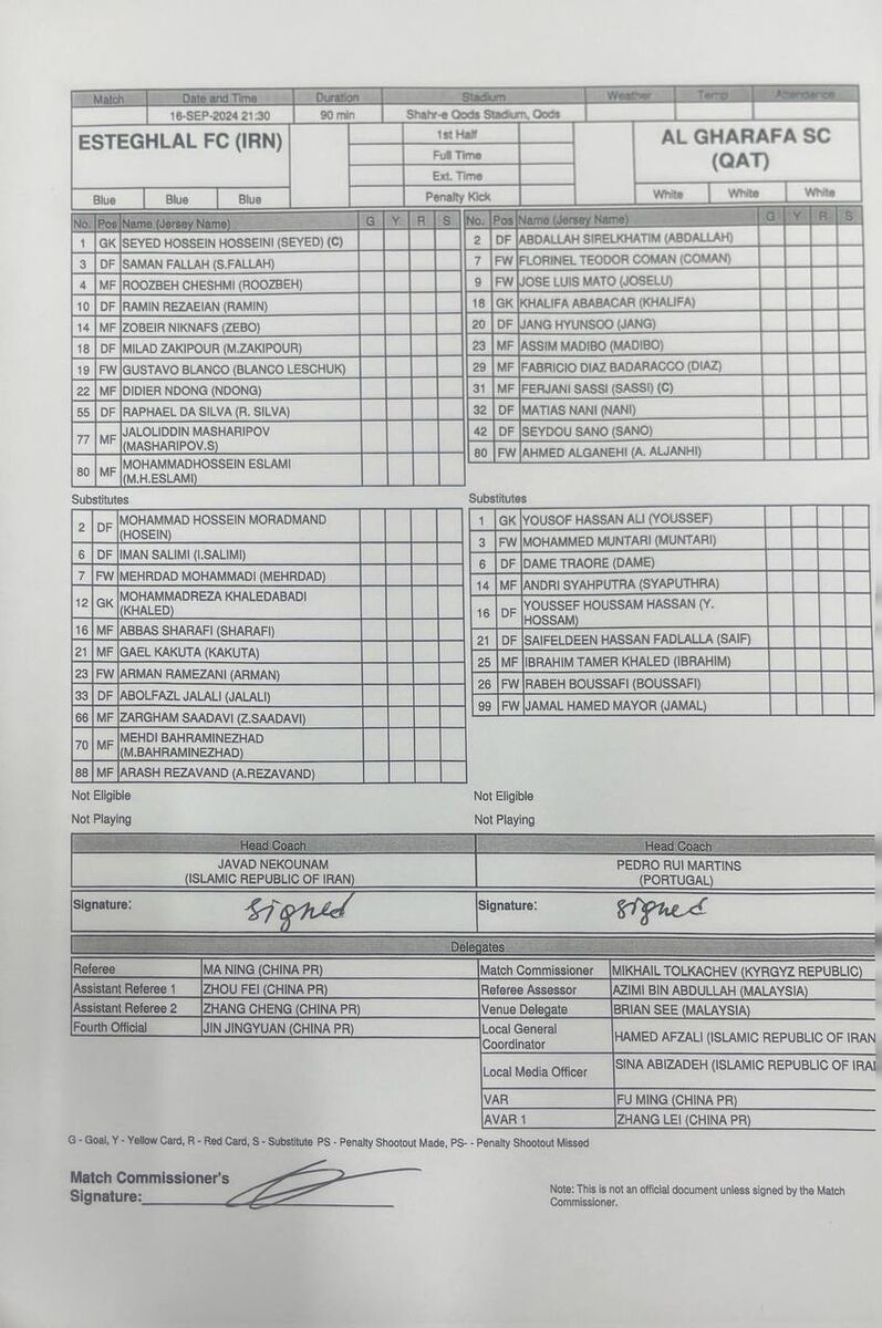 گزارش لحظه به لحظه استقلال - الغرافه/ آبیها در پی اولین برد آسیایی در شهر قدس!