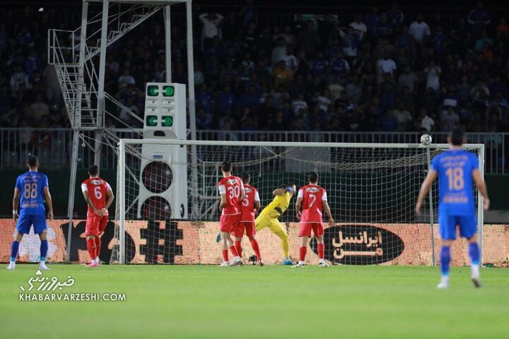 شوت ابوالفضل جلالی؛ استقلال - پرسپولیس (دربی تهران)