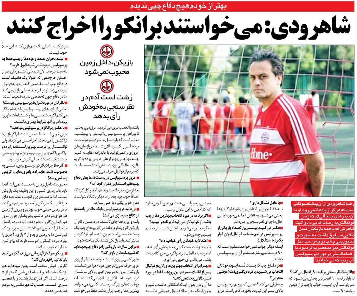 خبرورزشیگردی| رضا شاهرودی: گلرهای امروز قابل مقایسه با عابدزاده نیستند/ دفاع چپ بهتر از خودم ندیدم!