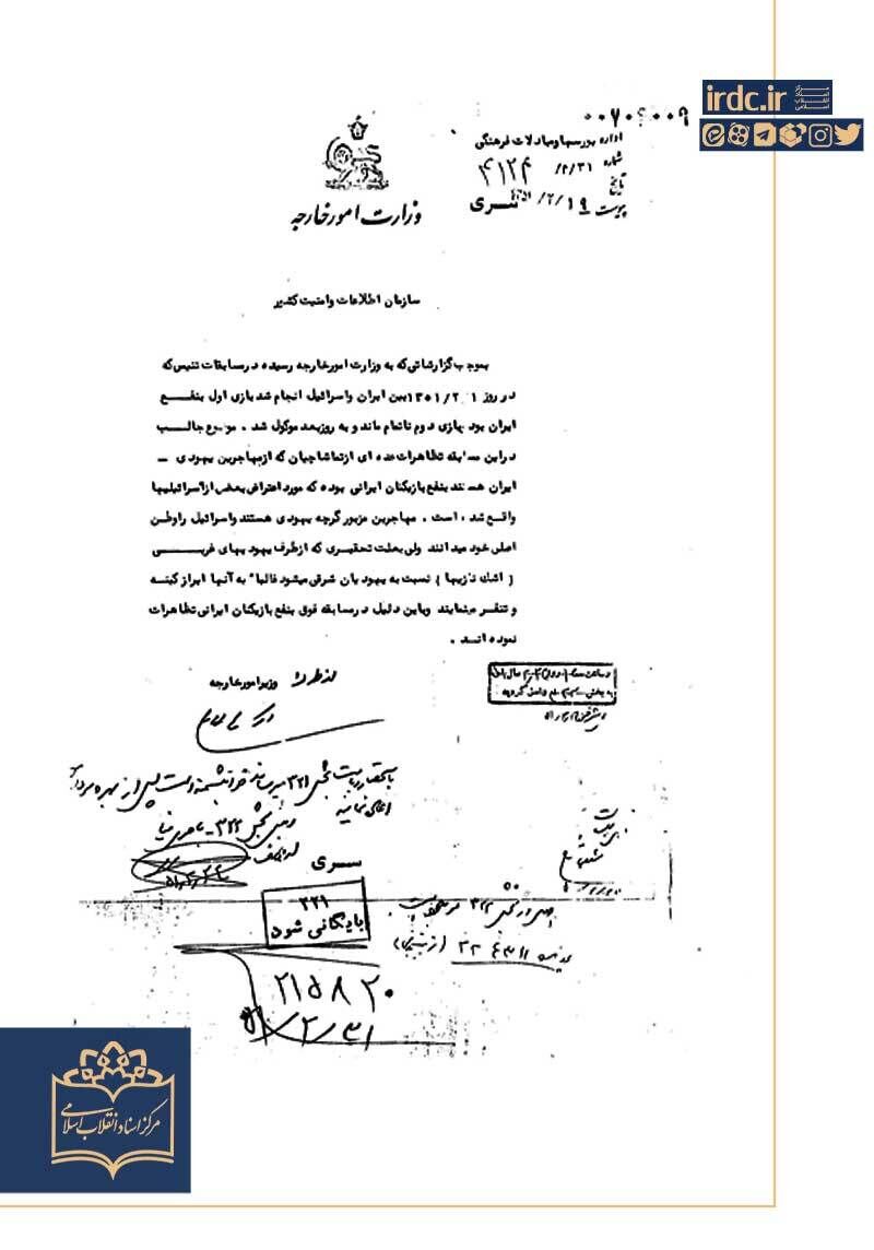 اسناد حمایت اسراییلیها از ورزشکاران ایرانی