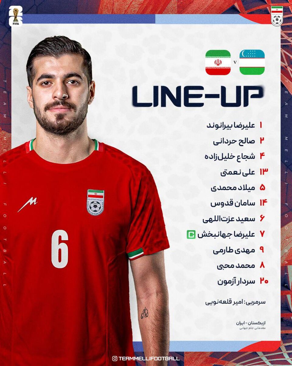 ترکیب تیم ملی ایران مقابل ازبکستان با یک سورپرایز ویژه