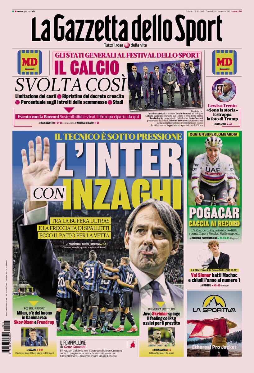 روزنامه گاتزتا| اینتر با اینزاگی روزنامه گاتزتا| اینتر با اینزاگی