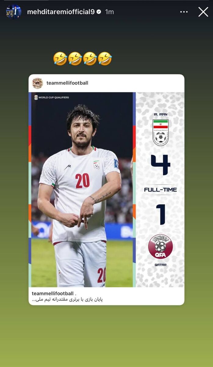 مهدی طارمی دست از سر اکرم عفیف برنمیدارد/ کری خوانی سنگین اینبار در اینستاگرام +عکس