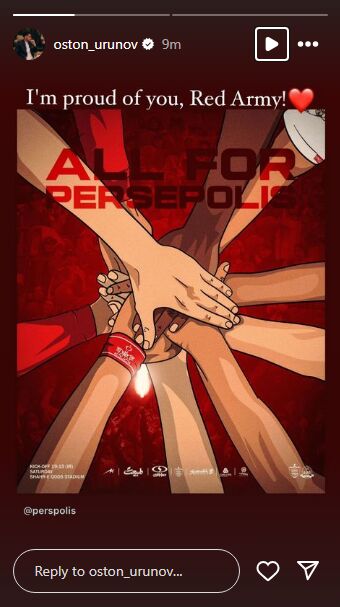 عکس| حمایت اورونوف از پرسپولیس؛ به ارتش سرخ افتخار میکنم