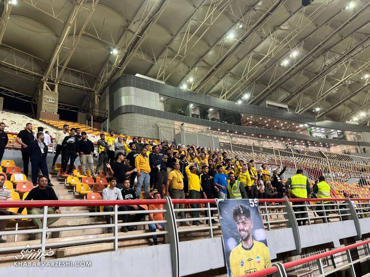 عکس| حمایت از ملیپوش جوان جلوی همشهریهایش