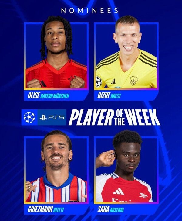 عکس| معرفی نامزدهای بهترین بازیکن هفته لیگ قهرمانان اروپا