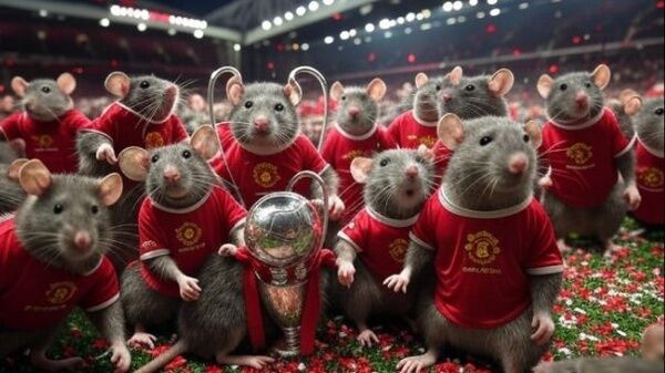 حمله موش ها به اولدترافورد! حمله موش ها به اولدترافورد!