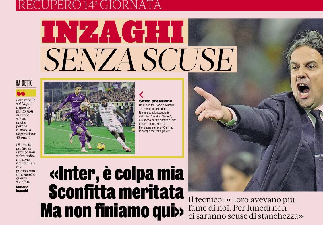 سرمربی طارمی باخت را گردن گرفت؛ اینزاگی: شکست، تقصیر من است؛ اما کارمان اینجا تمام نمیشود! سرمربی طارمی باخت را گردن گرفت؛ اینزاگی: شکست، تقصیر من است؛ اما کارمان اینجا تمام نمیشود!